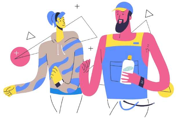 Young man and woman jogging together outdoors